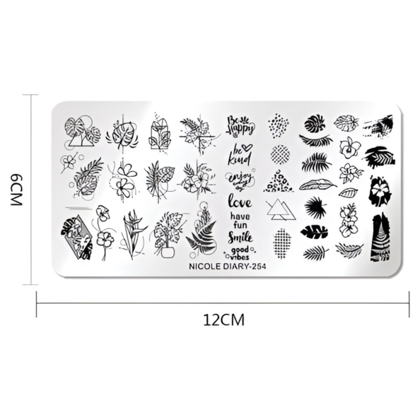 NICOLE DIARY Plantillas para uñas - 254