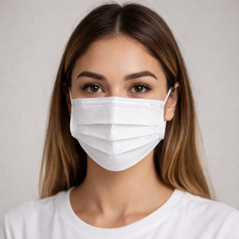 Mascarilla blanca, 50 uds