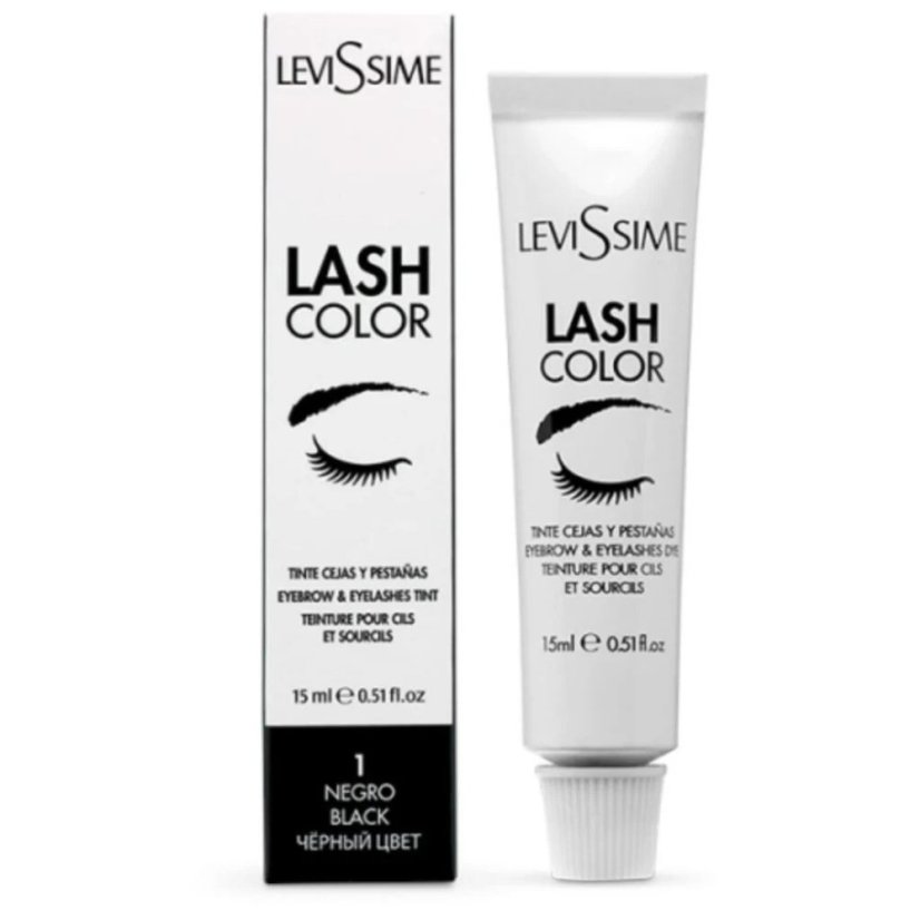 LEVISSIME Lash Color - tinte para pestañas y cejas negro, 15 ml