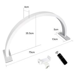 MOON Stolní kosmetická lampa 120X LED, bílá