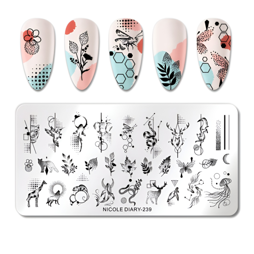 NICOLE DIARY Plantillas para uñas - 239