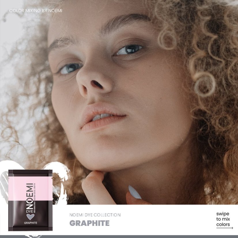 NOEMI Lash & Brow Dye – tinte híbrido para pestañas y cejas Graphite, sobre de 1 g