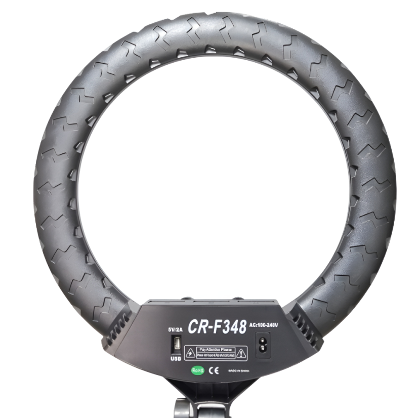 Luz redonda con trípode, 46 cm