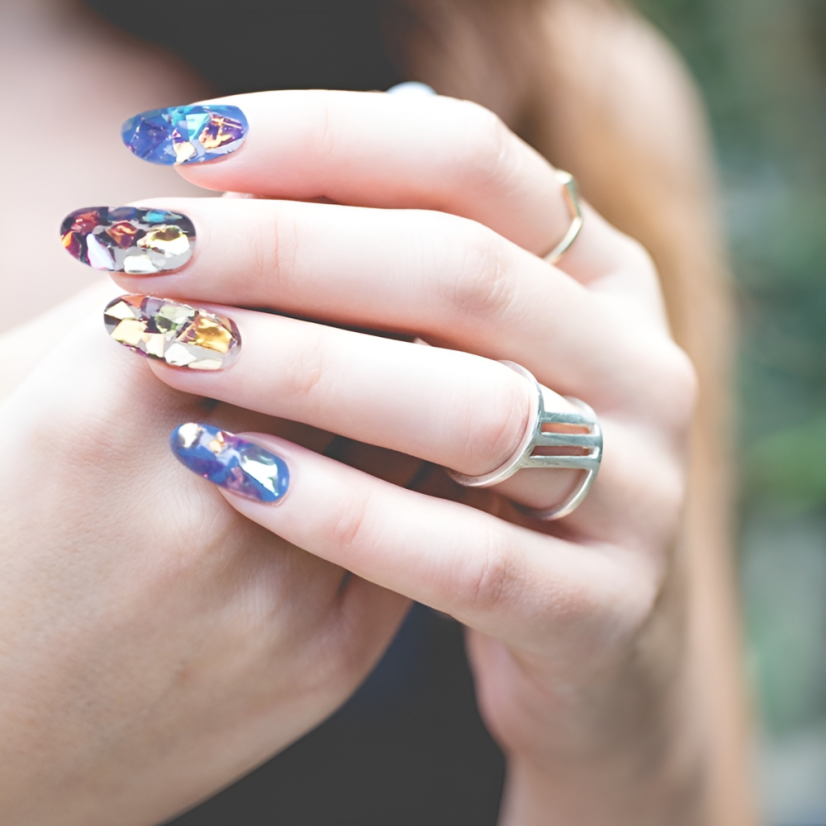 ALLEPAZNOKCIE - zdobení Broken mirror effect 2