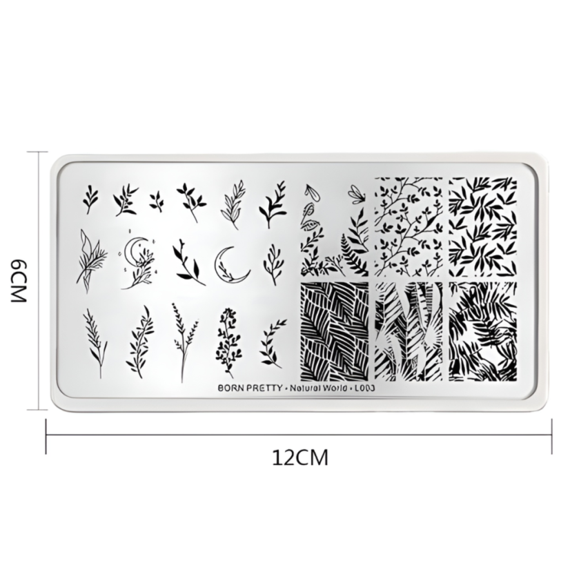 BORN PRETTY Natural world L003 - plantillas para uñas