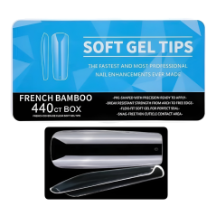 Puntas de gel de bambú francés, 440 unid.