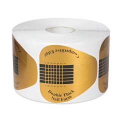 BAFI Papírové zlaté šablony pro modeláž nehtů, 500 ks