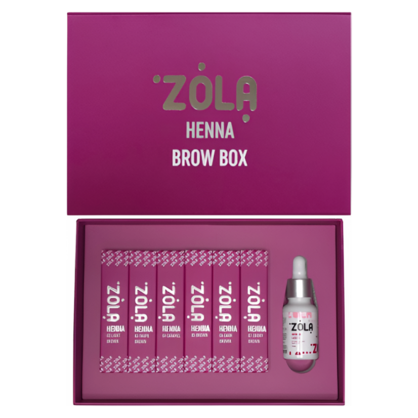 ZOLA Set de henna para cejas con aceite