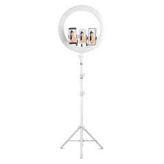Kruhové LED světlo 38 cm se stativem, pro make-up, nehty a focení