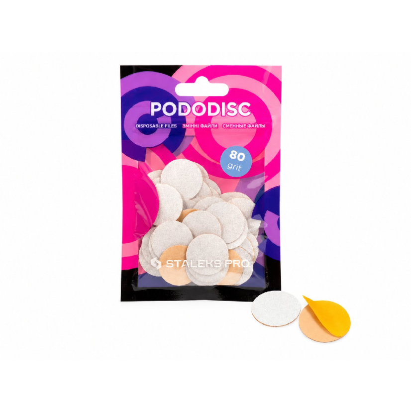 STALEKS Pododisk Pro L  Náhradní brusný papír pro pedikúrní disk, 80 grit, 50 ks
