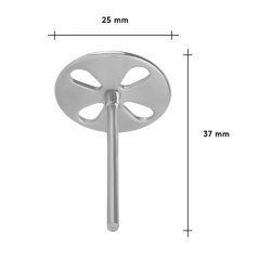 STALEKS Pododisk L, PDLSET-25 - dlouhý nerezový disk na pedikúru 25 mm