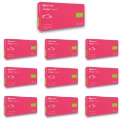 MERCATOR Nitrylex Rukavice nepudrované nitrilové S, magenta, sada 10 balení