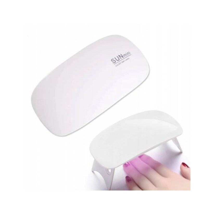 SUN MINI Přenosná UV lampa na nehty bílá, 6W