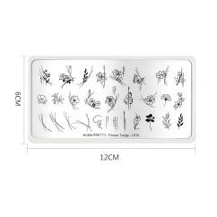 BORN PRETTY Flower Tango L010 - plantillas para uñas