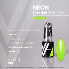 VOGUE NAILS - base Neon green, 10 ml