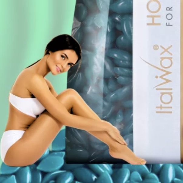 ITALWAX Depilační sada – filmový vosk Azulén 200 g + špachtle 100 ks + Podepilační olej 100 ml