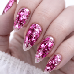 Fólie na nehty, sytě růžová