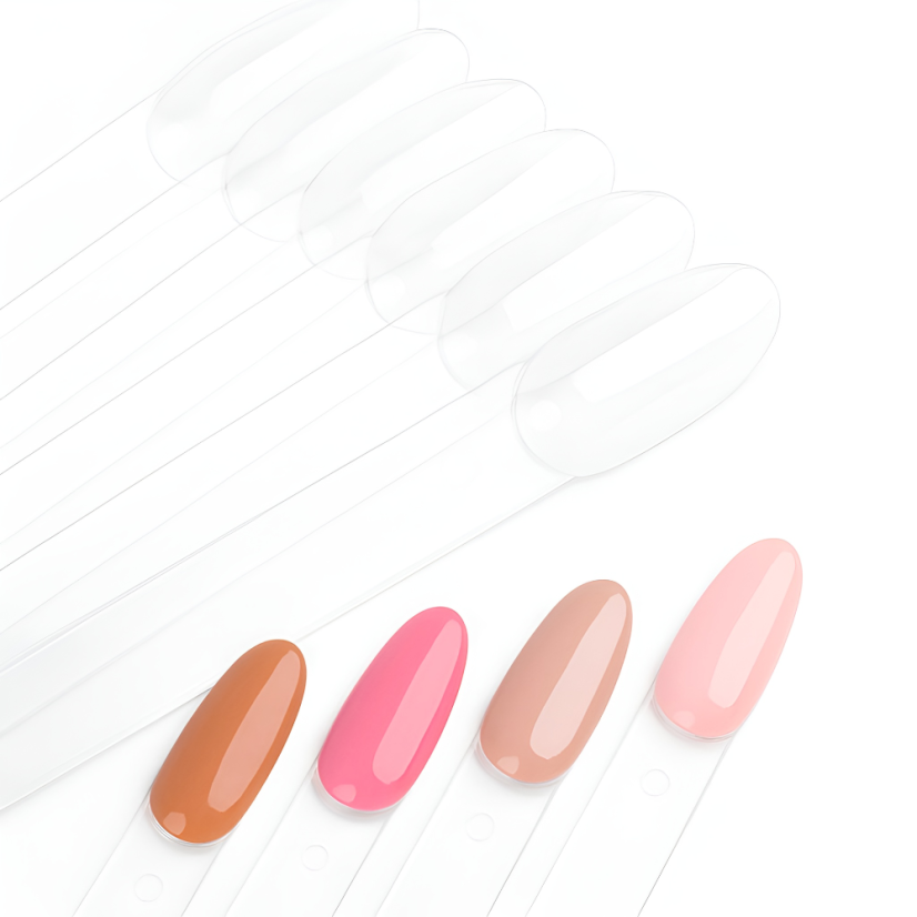 BAFI Muestras de esmalte de gel ovaladas, transparentes, 50 unidades