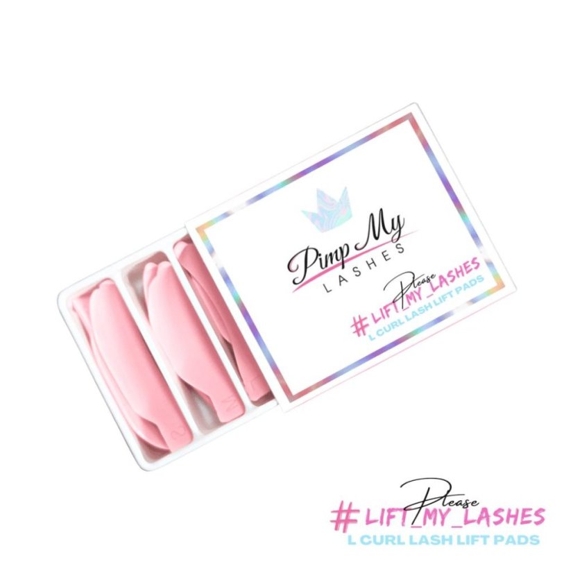 PIMP MY LASHES - Rodillos de laminación para pestañas L curl, 4 pares