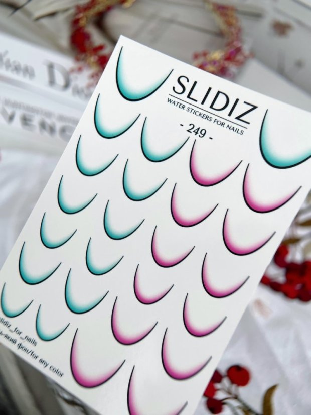 SLIDIZ Pegatina para uñas francesas 249