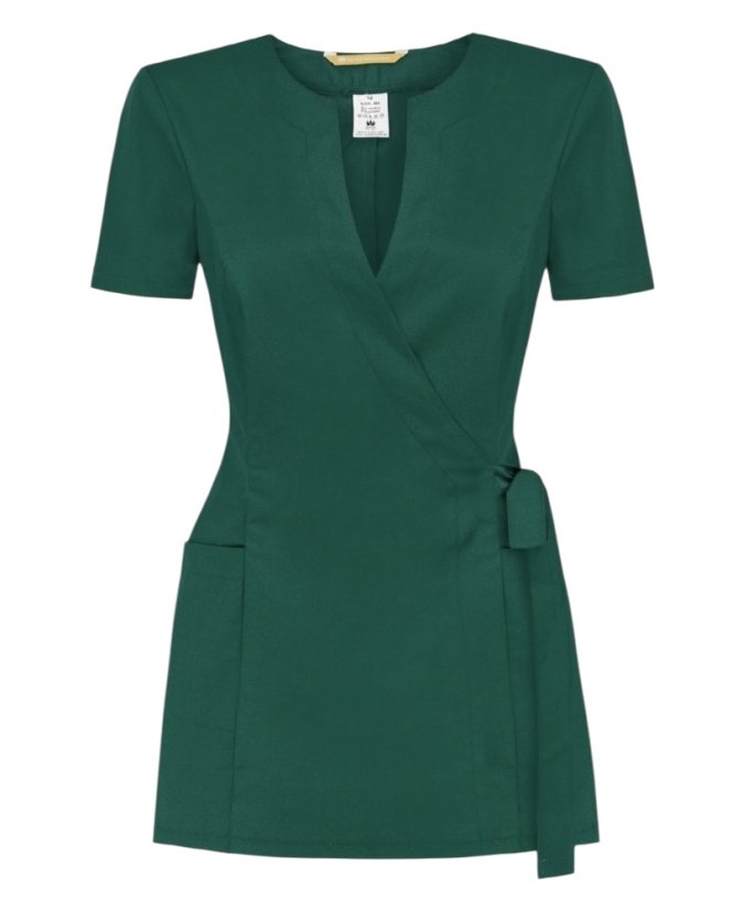Blusa cosmética de mujer NR67 verde, talla 36