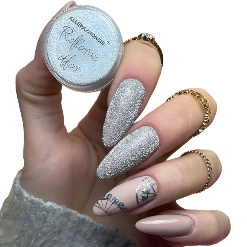 Diseño de uñas efecto reflectante NR01, 1 g