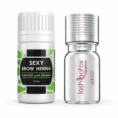 LB EXPRESS Sérum na řasy, 5 ml + SEXY BROW HENNA Odmašťovač na obočí, 10 ml