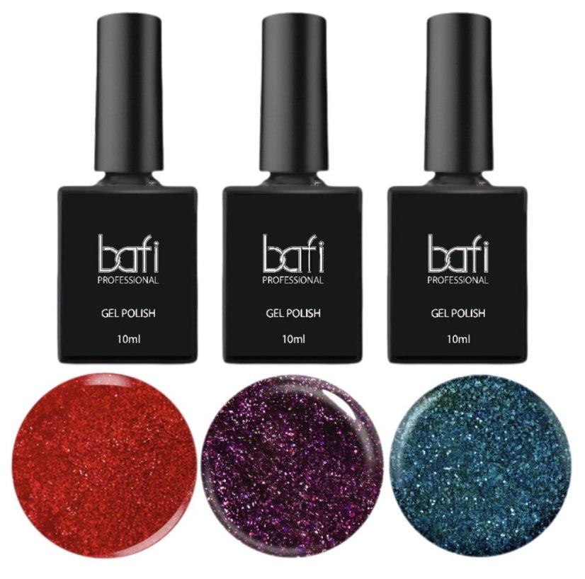 BAFI Set de esmaltes en gel "Galaxy cat"
