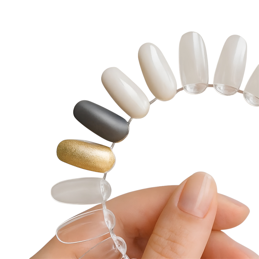 Vzorník na laky a gely heřmánek, transparentní, 3 ks