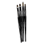 COSMONAIL Set de pinceles para gel negro, 4 piezas