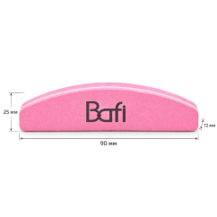 BAFI Lima de uñas pequeña 100/180 rosa, set 10 pсs
