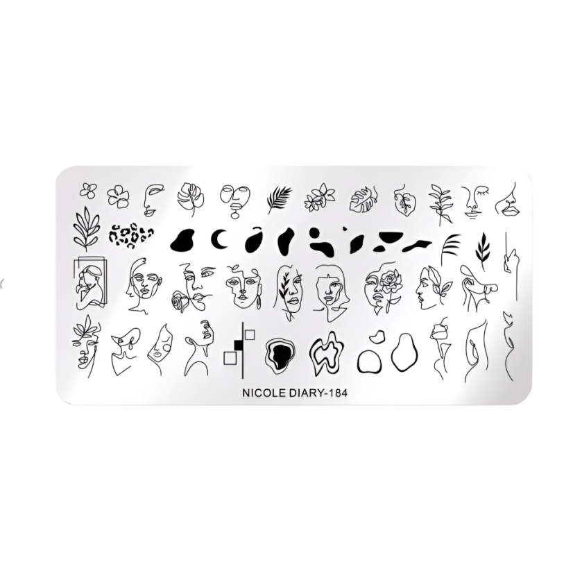 NICOLE DIARY Plantillas para uñas - 184