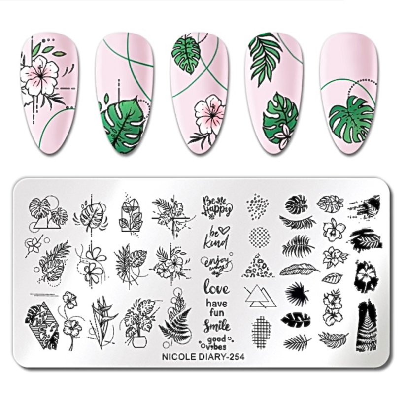 NICOLE DIARY Plantillas para uñas - 254