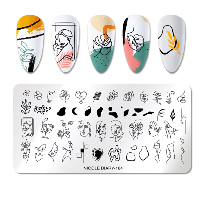 NICOLE DIARY Plantillas para uñas - 184
