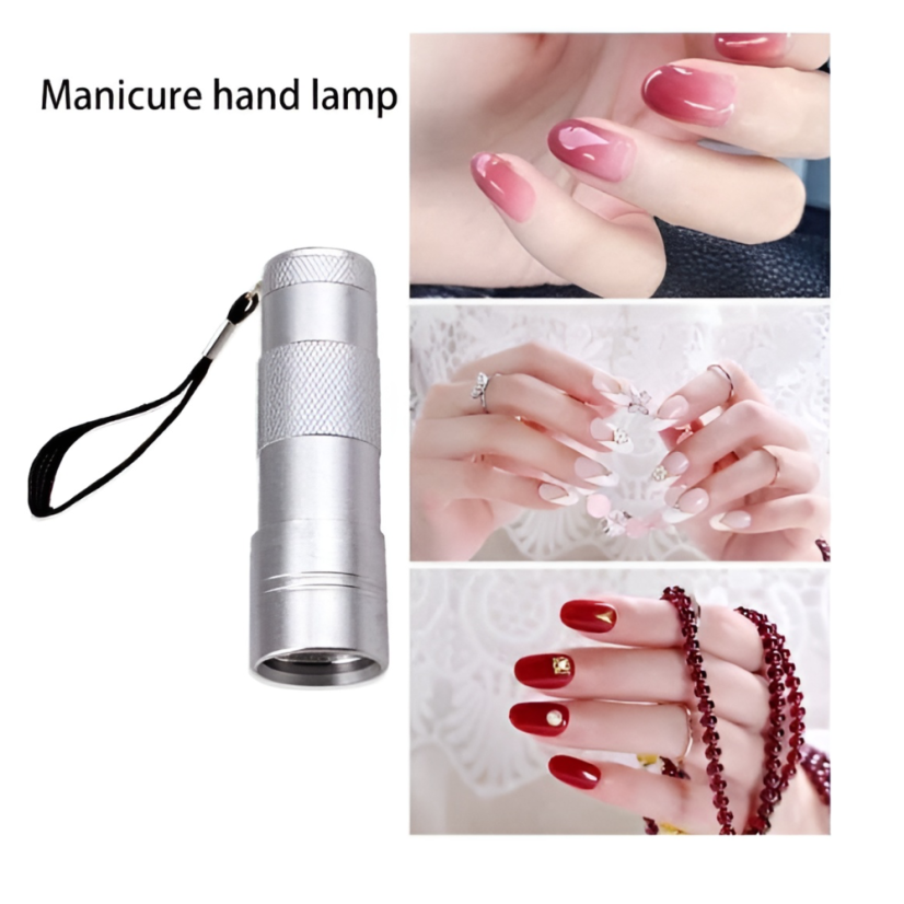Mini LED lampa na nehty, černá