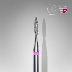 STALEKS - fréza diamantová 1,6/8 mm, plamínek jemný