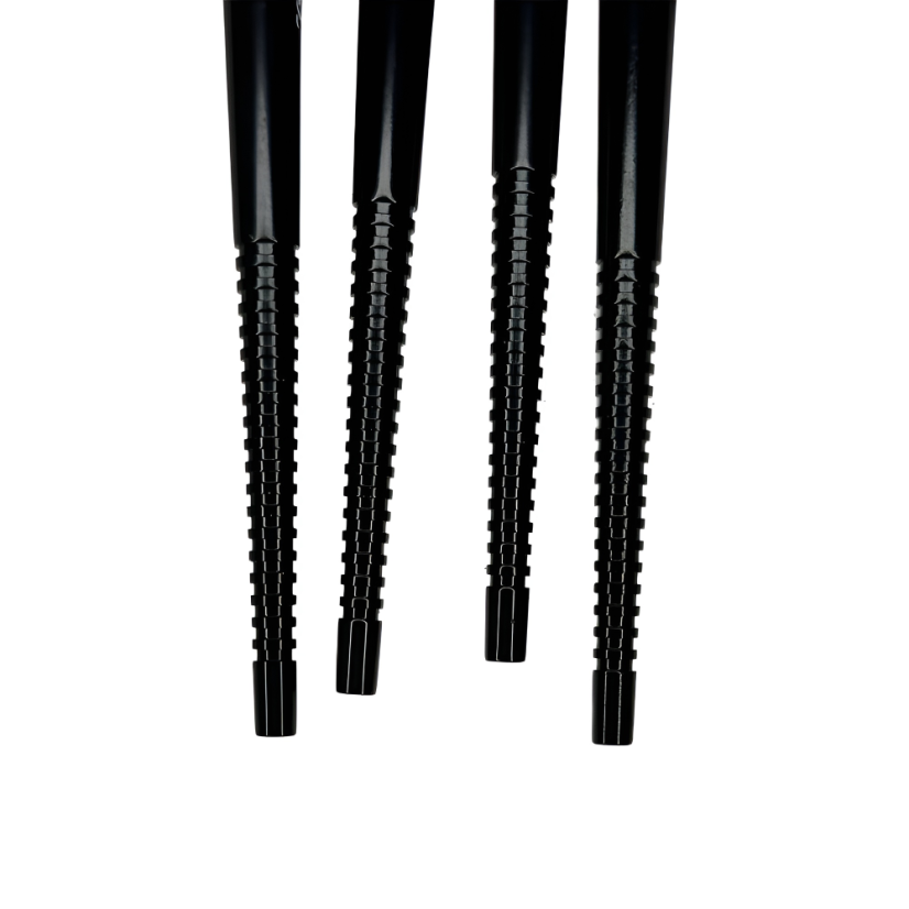 COSMONAIL Set de pinceles para gel negro, 4 piezas