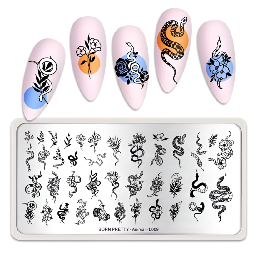 BORN PRETTY Animal L009 - plantillas para uñas