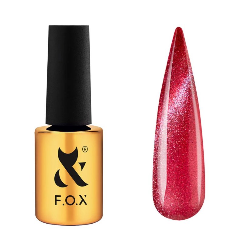 F.O.X - gel lak Cat Eye Red, 7 ml