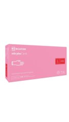 MERCATOR - нестерильные нитриловые перчатки Nitrylex L, розовые, 100 шт