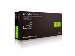 MERCATOR Nitrylex Rukavice nepudrované nitrilové S, černé, 100 ks