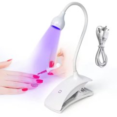 LED мини лампа для маникюра на прищепке
