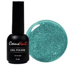 CosmoNail Gel polish Flashing Disco 25 Sparkling Blue, 8 ml