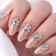 Pedrería plateada, ~1440 piezas